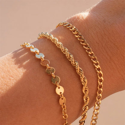 Three Layer Twist Bracelet Set